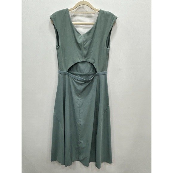 Athleta Ryder Dress Women's Medium Green Sleeveless Athletic Midi Dress - Picture 9 of 13